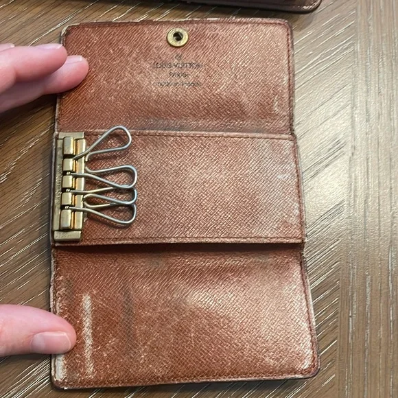 LOUIS VUITTON - set of 2 wallets - zip monogram long wallet and key holder - Picture 7 of 8